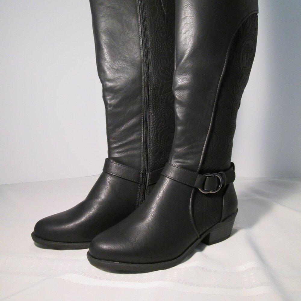 Easy Street Luella Tall Boots Vegan Sz 7.5 W NIB